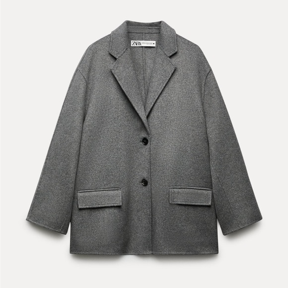 Zara Double Faced Wool Blend Blazer - Picture 13 of 16